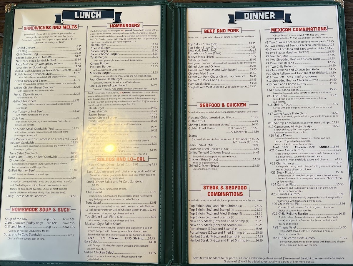 Alpine Country Coffee Shop Menu - Image 2